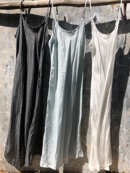 

Gonna Solido Casuale Bretelline Sottili, Grigio, Dresses