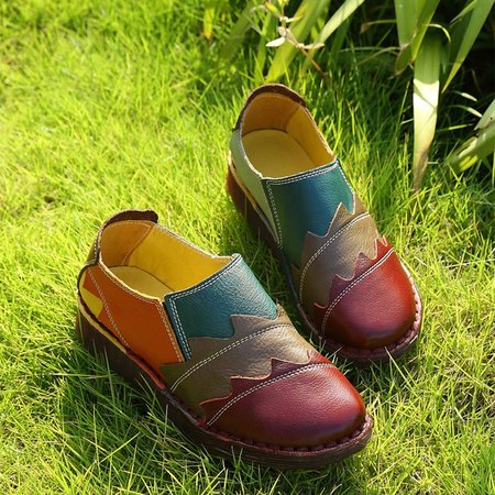 

Scarpe Piatte Donna Colore in Pelle Casuale, Rosso, Flat & Loafers