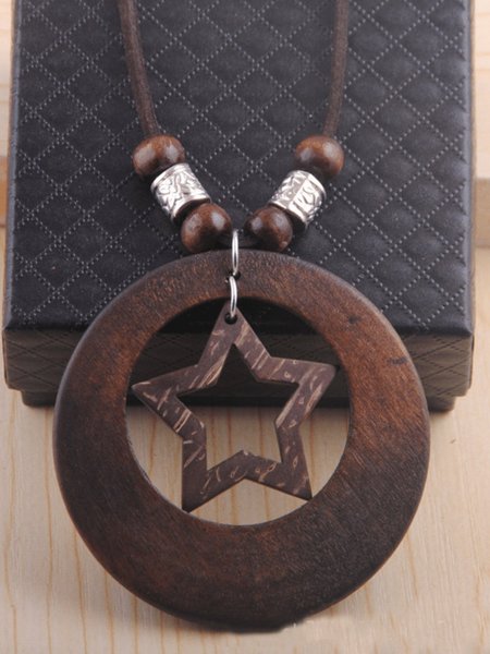 

Vintage Wood Necklace, As picture, Necklaces