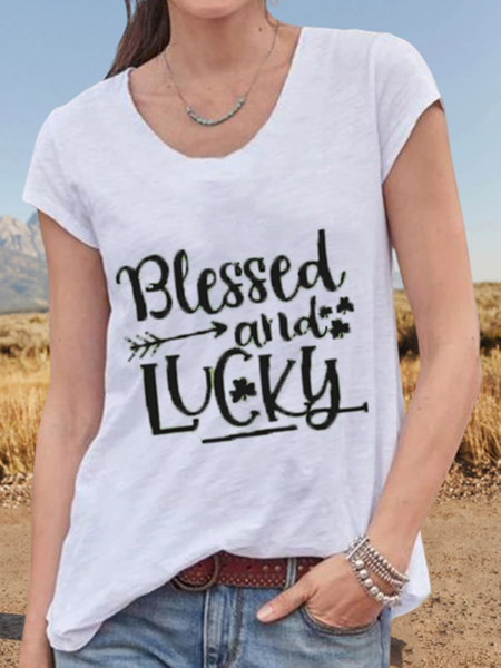 

T-Shirt a Girocollo, Bianco, Tops