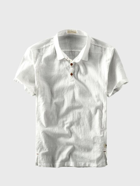

Paneled Casual Shirts & Tops, White, Men's basic shirt
