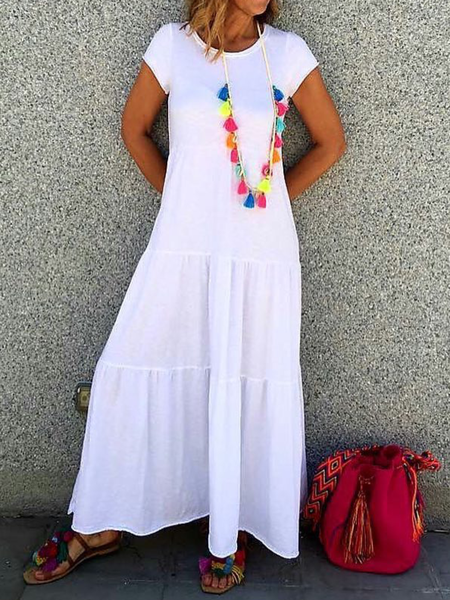 Abito Casuale, Bianco, Summer dresses
