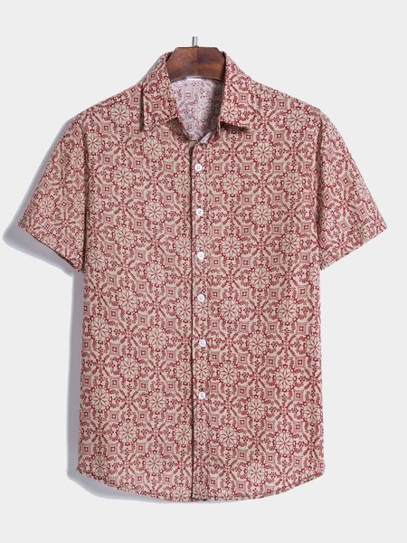 

Camicia con Colletto a Camicia, Rosso, Men's Top