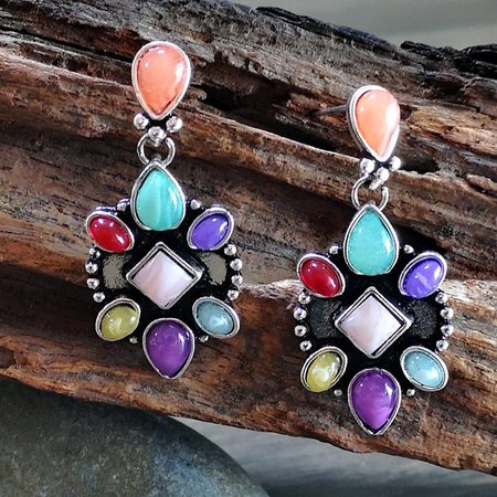 

Vintage Earrings, Multicolor, Earrings