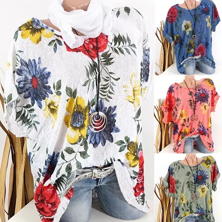 

Round Neck Patchwork Casual Shirt & Top, White, Blouses