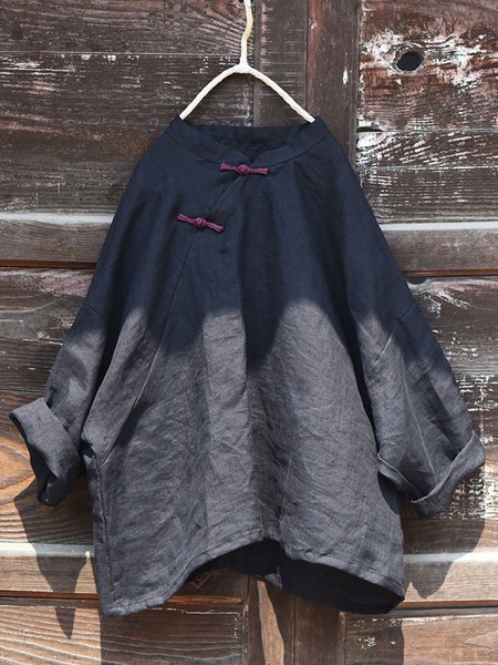 

Top a Colletto Rialzato Casuale, Nero, Blouses & Shirts