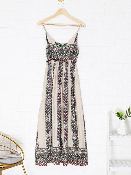 

Abito a Spaghetti Bohemian, Bianco, Dresses