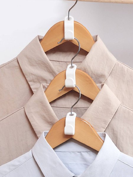 

6Pcs Clothes Hanger Connection Hooks 5.5*2CM Multi-purpose White Mini PP Extension Hook Clothing Rack Space-saving, Home&Garden