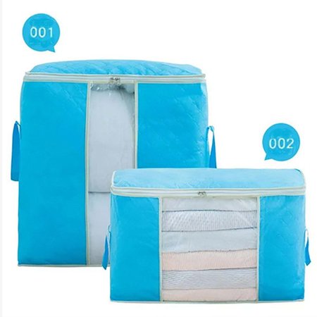 

Non-woven bamboo charcoal moisture-proof quilt bag creative household goods toy clothing storage bag storage bag, Sky blue, Home&Garden