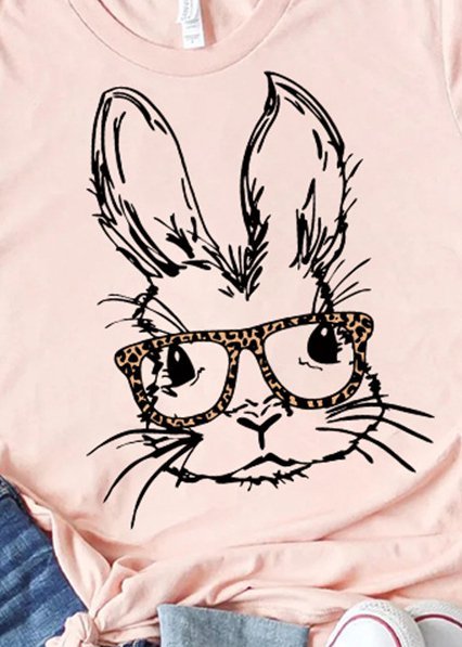 

Brown Cotton Leopard Long Sleeve T-shirt, Pink, Tops