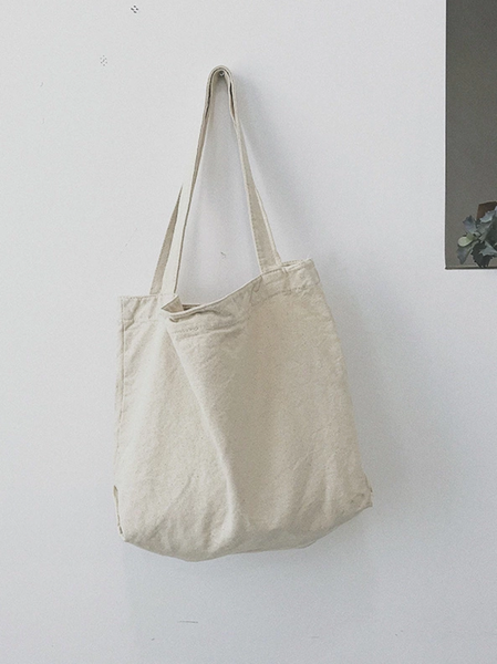 

Canvas Solid Vintage Shoulder Tote Bags, White, Home&Garden