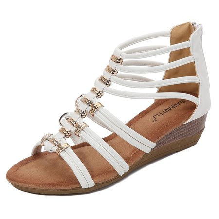 

Sandali in Pelle da Data, Bianco, Sandals