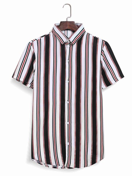 

Shirt Collar Basic Shirts & Tops, White, Blouses&Shirts