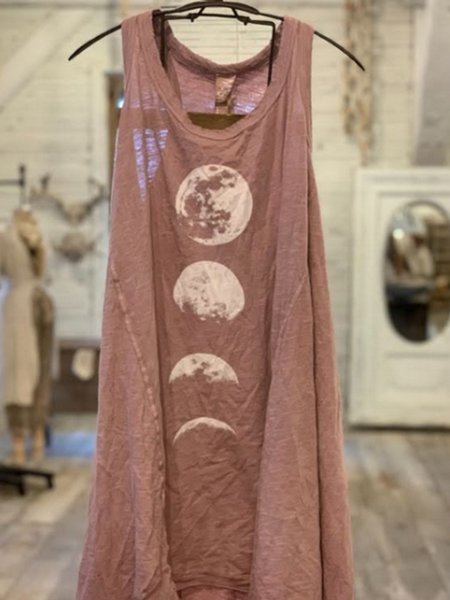 

Abito a Girocollo Vintage Stampato, Rosa, Dresses