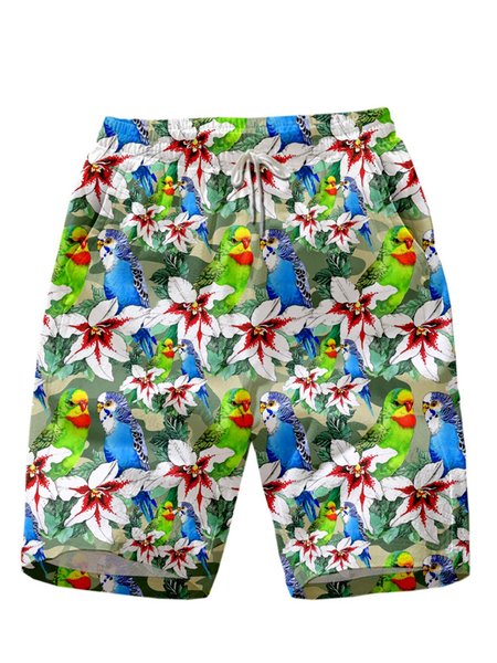 

Pantaloni da Spiaggia Stampato, Bianco, Men's Bottom