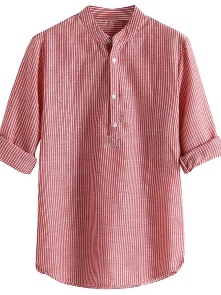 

Camicetta con Scollo a V, Rosso, Men's Top