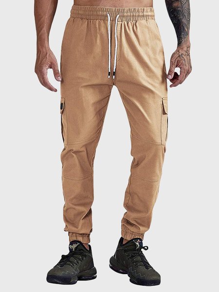 

Pantaloni Patchwork di Cotone, Cachi, Men's Bottom