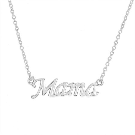 

Mother's Day Mama Text Letters Necklace, Silver, Accessories