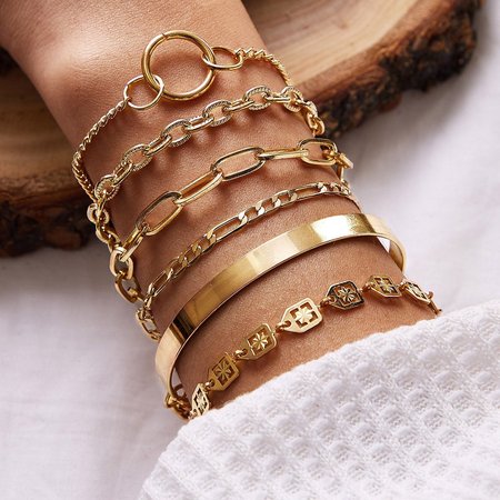 

Imposta - Braccialetto Elegante di Lega, D'oro, Jewelry