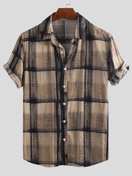 

Men's Printed Casual Shirts, Brown, Men's Floral shirt