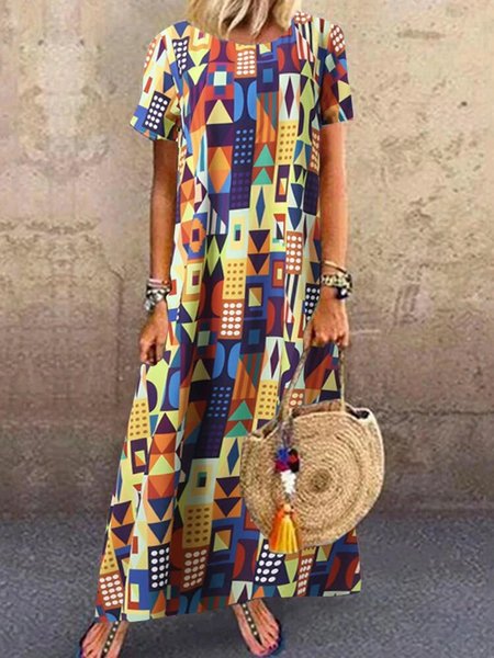 

Vintage Tribal Cotton Boho Dresses, Yellow, Boho dresses
