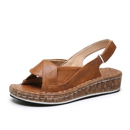 

Casual Summer Magic Tape Sandals, Red, Sandals
