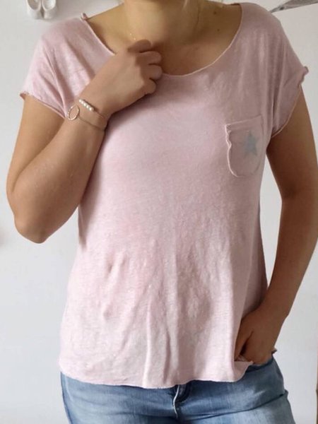 

Short Sleeve Casual Shirts & Tops, Pink, Tops