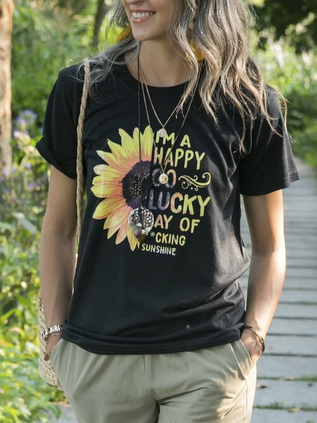 

Black Short Sleeve Floral-Print Shirts & Tops, Tops
