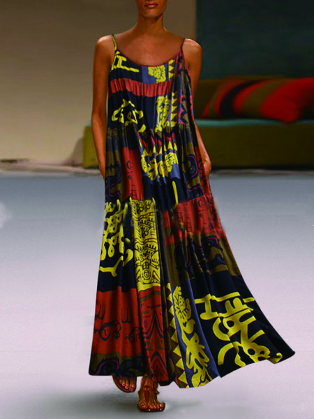 

Abito Casuale di Misto Cotone, Fiore - 3, Summer dresses