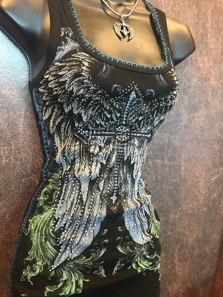 

Sheath Sleeveless Square Neck Tanks & Camis, Black, Tanks & Camis