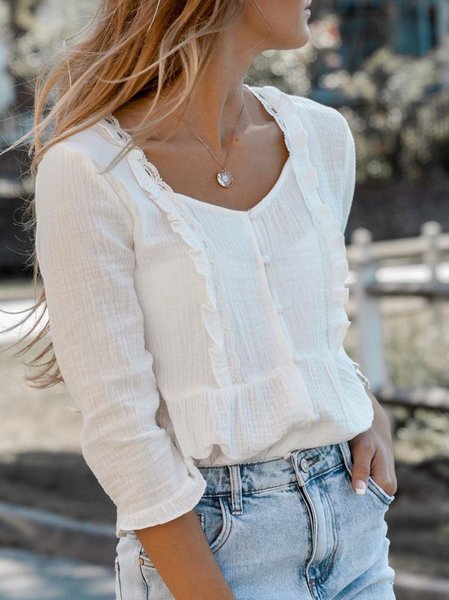 

Top Vintage, Bianco, Blouses & Shirts