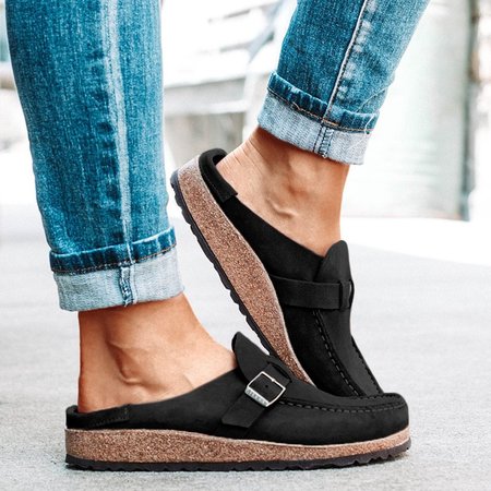 

Sandali Casuale Comodo, Nero, Flat & Loafers