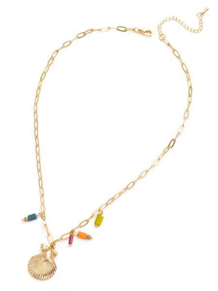 

Women Alloy Combination of Freestyle Shell Necklace, Color4, Necklaces