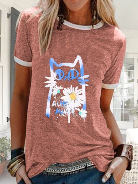 

T-Shirt di Misto Cotone, Rosso, Tops