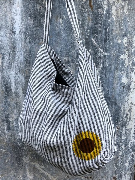 

Linen Bag - Black & White Stripe, The black stripe, Bags