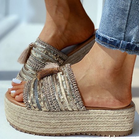 

Sandali Casuale Comodo, Beige, Sandals