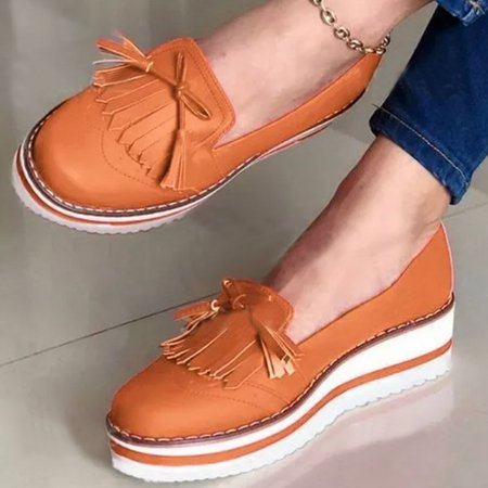 Mocassini Scamosciato, Giallo, Platform