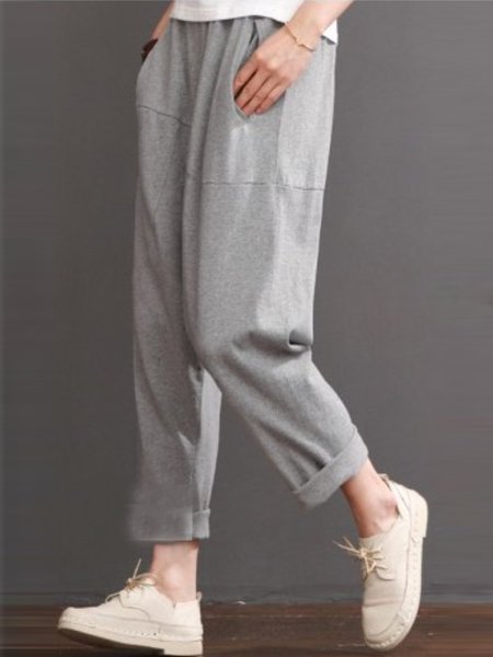 

Pantaloni Casuale, Grigio, Bottoms