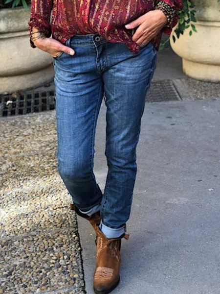 

Pantaloni con Tasche Denim Casuale, Blu, Pants