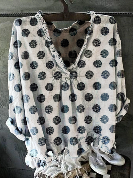 

Top a Pois, Bianco, Tops