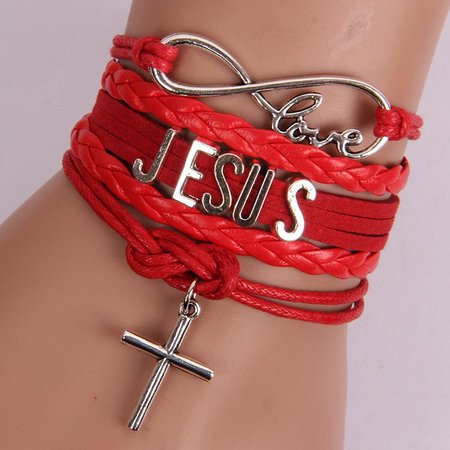 

Hand-woven bracelet, Red, Winter Clearance