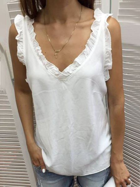 

Casual V Neck T-shirt, White, Email discount
