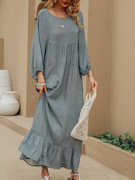 

Black Swing Polka Dots Maxi Dress, Blue, Maxi Dresses