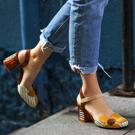 

Scarpe in Pelle, Giallo, Flat & Loafers