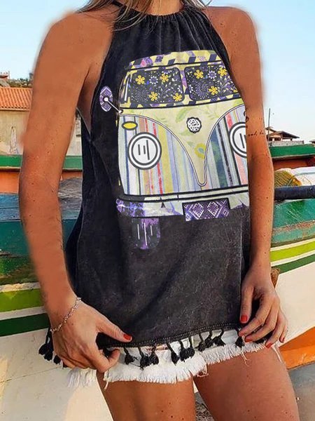 Top Tribale, Nero, Tops
