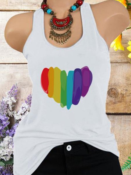 

Top a Girocollo Stampato Casuale, Bianco, Tops