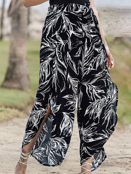 

Shift Holiday Floral Pant, Black, Wide Leg Pants