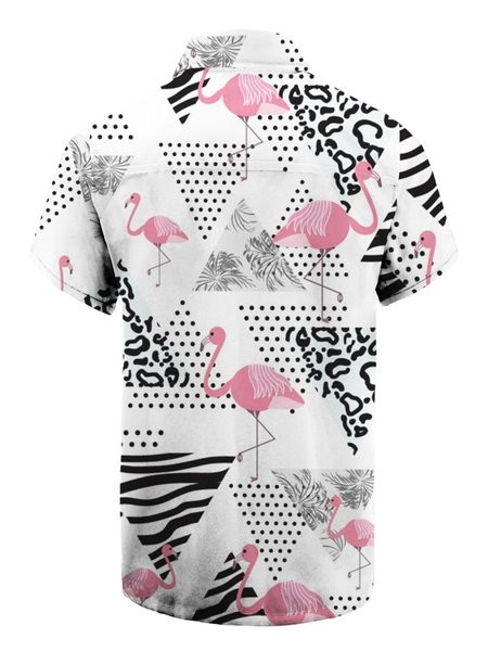

Geometric Printed Shirts & Tops, Black dot, Men's Floral shirt