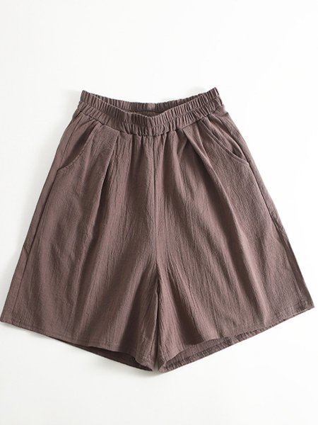 

Casual Cotton Pants, Khaki, Shorts