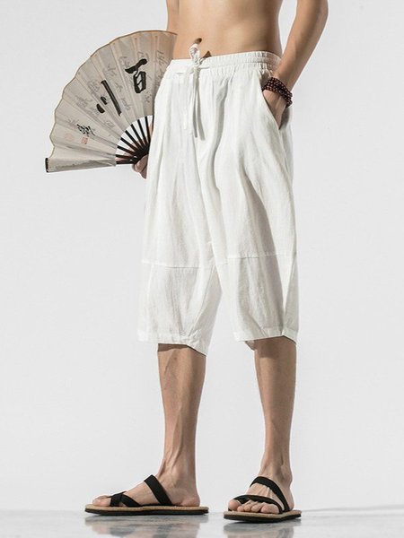 

Cotton Casual Pants, White, Pants